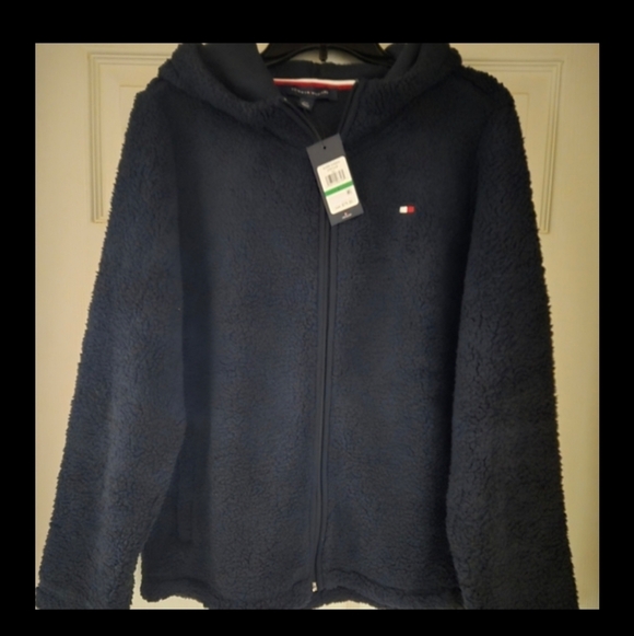 Tommy Hilfiger Jackets & Blazers - Tommy Hilfiger Dark Blue Sherpa Jacket